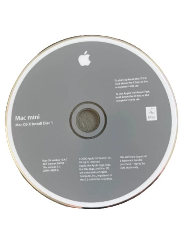 Apple Mac OS X 10.4.7 Install Disc 1 Betriebssystem für Mac mini - Bild 1 von 3