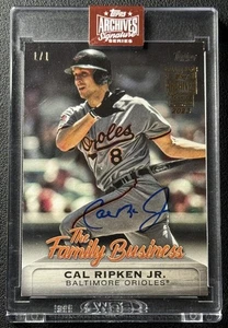 CAL RIPKEN JR. 2023 TOPPS ARCHIVES SIGNATURE SERIES HALL OF FAME AUTO FAMILY 1/1 - Picture 1 of 2