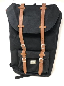 Herschel Little America Laptop Backpack Black/Tan SyntheticLeather Classic 25.0L - Picture 1 of 5