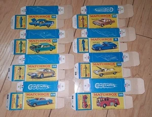Matchbox TRANSITIONAL Superfast #5 25 35 36 46 53 56 & 69 BOX ONLY 8 Piece Lot - Picture 1 of 11