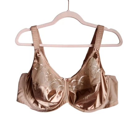 Elomi Bra 46DD 46E Tan Nude Cate Full Cup Banded Bra Underwire Back Close - Image 1 of 4