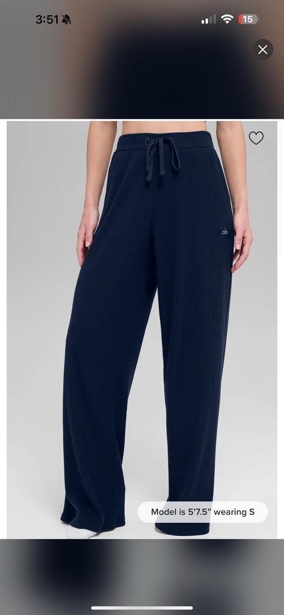 【alo】ヨガパンツ　ネイビー alo】ヨガパンツ ネイビー