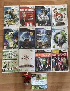 Nintendo Wii Game Bundle x 13 Including Wii Sports Disney Infinity Just Dance - Picture 1 of 6