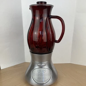 Rare Glass Merlot Red Jenn-Air Attrezzi Art Designer Bar Blender - Picture 1 of 10