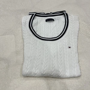 Tommy Hilfiger Ladies Crew Neck Jumper White - Picture 1 of 2