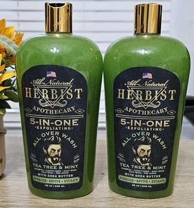 All Natural Herbist Apothecary Tea Tree & Mint 5 in One All Over Body Wash 32 Oz - Picture 1 of 3