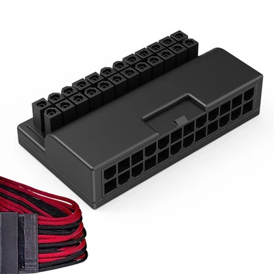 ATX 24Pin Female to Male Extension Adapter 90° Converter Power Supply Adapter - Image 1 of 4