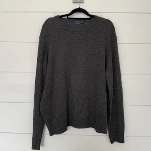 Polo Ralph Lauren Men’s Extra Large Grey 100% Cashmere Sweater - Picture 1 of 6