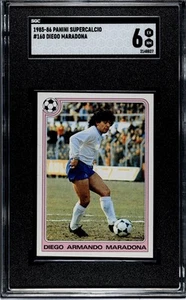 Panini Supercalcio #160 1985-86 Diego Armando Maradona SSC Napoli Salón de la fama SGC 6 - Imagen 1 de 2