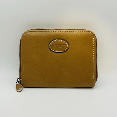 Rosetti Brown Faux Leather Woman's Credit Card Coin Purse Small Zipper Wallet - Image 1 of 4