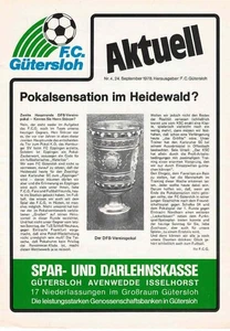 Cuaderno de programa de fútbol 78/79 Copa FC Gütersloh - Karlsruher SC - Imagen 1 de 1