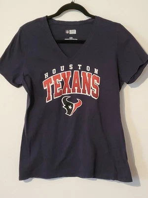 Camiseta NFL Houston Texans Para Mujer Talla Grande Azul Marino Cuello en V Manga Corta Día del Juego Foto 1 de 4