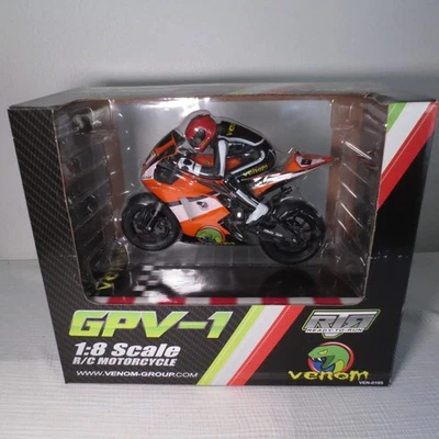 Venom GPV-1 VEN-0105 NIB RC Motorcycle Orange Bike Collection Rare Toys - Image 1 of 4