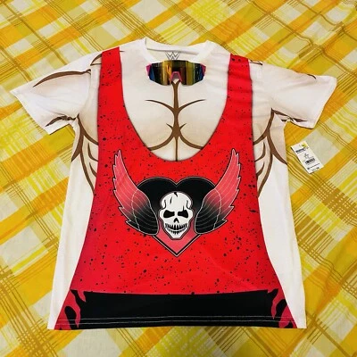 Camiseta Bret Hitman Hart Para Hombres M Calavera M Músculo Rosa Gafas de Sol WWE WWF Lucha Libre Foto 1 de 4
