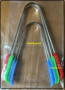 Tongue Cleaner Oral Care Stainless Steel Scraper complete FAMILY PACK - Picture 1 of 1