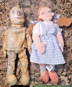 Wizard Of Oz Dorothy & Tin Man Bean Bag Dolls Warner Bros - Picture 1 of 3