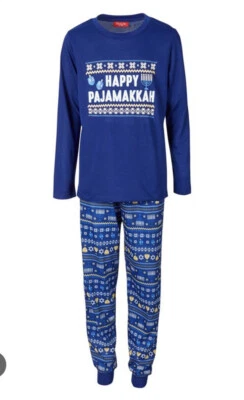 Family Pajamas Matching Youth 6-7 Hanukkah Pajama Set "Happy Pajamakkah" - Image 1 of 3