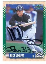 Mike Kingery autographed Baseball Card (Colorado Rockies) 1995 Score #156