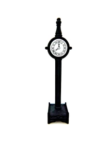 Dept 56 Village Black Metal Town Clock #51101 D56 Not a real working clock! - Picture 1 of 3