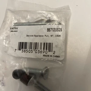 Emtek 86712US26 Warwick Appliance Pull 18" Centers-Polished Chrome - Picture 1 of 3