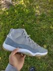 Jordan 11 Shoes Size 11 Men Cool Grey Retro High Authentic Sneakers Tears Used