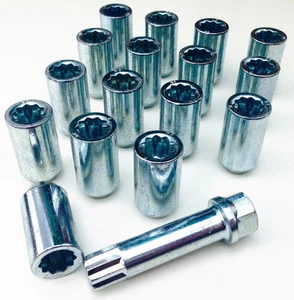 16 x Tuner M12 x 1.5 Car wheel slim nuts lugs bolts + Key for Hyundai Cars - Picture 1 of 2