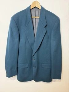Vintage Pierre Balmain Size 40 Blue Wool Cashmere Blend Jacket Blazer - Picture 1 of 15