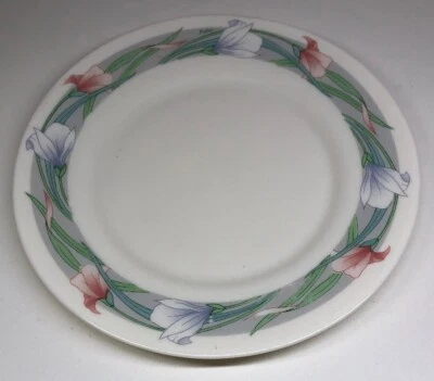 Lot69 De 6 Petites Assiettes Plates Arcopal France Décor Floral Polluy D 19,5 Cm - Photo 1/4