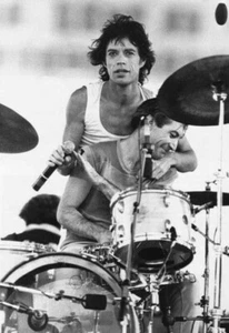 Mick and Charlie Rolling Stones 1970's Photo re-Print 4x6 #1058* - Picture 1 of 1