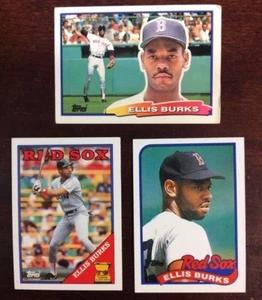 Lote de 3 tarjetas de béisbol MLB tarjetas Topps Ellis Burks tarjetas comerciales Gnu - Imagen 1 de 12