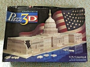 NEW Puzz 3D U.S. Capitol 718 Pieces Challenging From 1994 Open Box/Sealed Puzzle