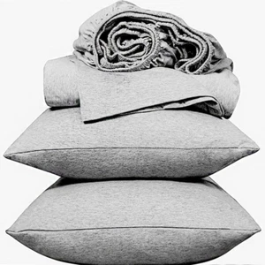 Briarwood Home Heather Knit Jersey Sheet Set – 100% Organic Cotton, Deep Pockets - Picture 1 of 12