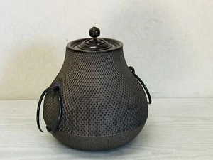 Y3613 CHAGAMA Keiten Takahashi Arare Tea Kettle Teapot Japan antique vintage - Picture 1 of 12