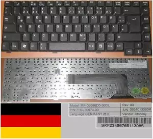 Keyboard Qwertz German Amilo LI1818 LI1820 MP-02686D0-360IL 71GL70074-00 Black - Picture 1 of 1