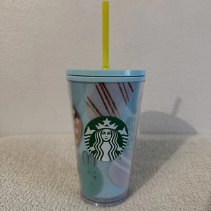Starbucks Easter Tumbler Cold Drink Cup, Siren Logo Easter Eggs 16 oz 2020 - Picture 1 of 7