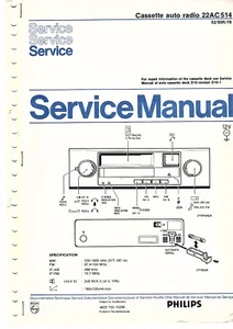 Manual de servicio original Philips para 22 AC 514 CAR - Imagen 1 de 1