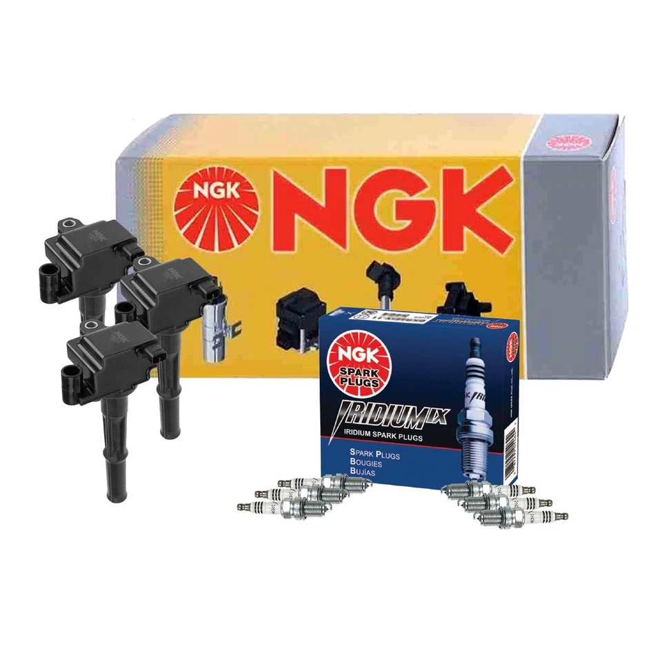 Kit de 3 bobinas de encendido y 6 bujías de iridio IX para Toyota 4Runner Tacoma V6 NGK Foto 1 de 1