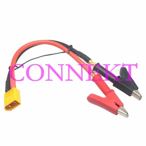 XT60 Male to 4mm Bullet Banana & 2x 58mm Alligator Clips 12AWG 15CM Wire - Picture 1 of 4