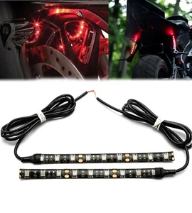 2pc 6" Red LED Motorcycle Turn Signal & Brake Tail Light Strip Kit for Bikes - Picture 1 of 9