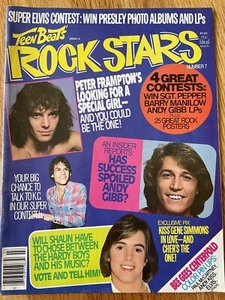 Teen Beat magazine Rock Stars ANDY GIBB SHAUN CASSIDY PETER FRAMPTON KISS CHER - Picture 1 of 10