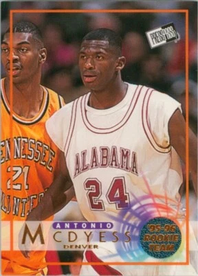 1996 Press Pass 1995-96 Rookie Team #38 Antonio McDyess Alabama Crimson Tide - Image 1 of 2