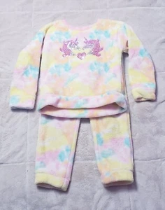 Kensie Girl SET Pink Yellow Blue Tie Dye Fleece Unicorns Heart SIZE 5 - Picture 1 of 6