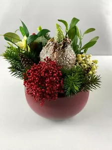 Blumenstrauß*Seidenblume*Kunstblume*Winter*Winterstrauß*Weihnachtlich*Amaryllis - Bild 1 von 6
