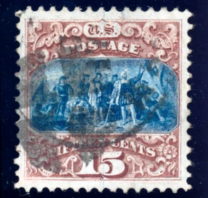 US 118 15c 1869 Landing of Columbus type I black cancel PSAG grade 95 - Picture 1 of 3