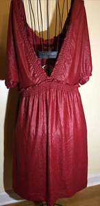 BCBG Generations Bethanie M Dress RED Lined NWT ($108) Wet Look Sexy - Picture 1 of 11