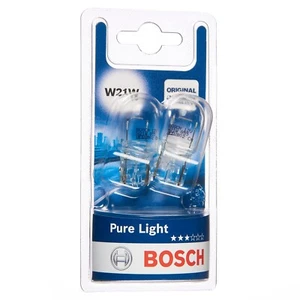 Bosch W21W (582) Pure Light Car Light Bulbs - 12 V 21 W W3x16d - 2 Bulbs - Picture 1 of 6