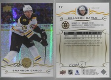 2018-19 Upper Deck Speckled Rainbow Foil Brandon Carlo #17