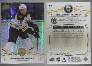 2018-19 Upper Deck Speckled Rainbow Foil Brandon Carlo #17