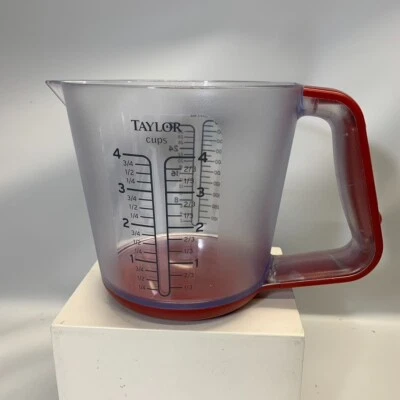 Taylor Red Digital Scale Measuring 4 Cups 1,000 ml 32 oz. WORKS - Image 1 of 4