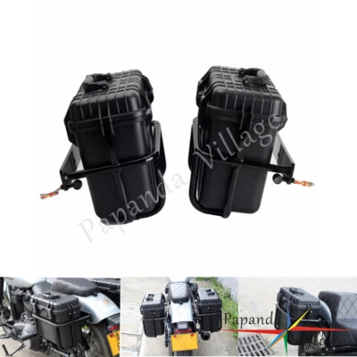 Side Case w/ Turn Signal Light For Harley Softail FXST Street Bob Low Rider ST S - Image 1 of 4